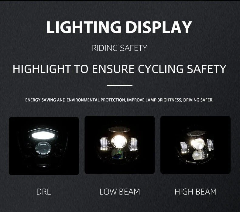 Faro LED Hi/Lo DRL para Yamaha XT660R 2004-2016,XT660X 2004-2006 con E24 - Imagen 4 de 4