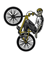 BMX Skeleton Sticker Decal