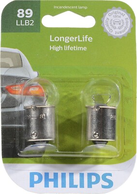 Philips LongerLife 89 7.5W Two Bulbs Hood Engine Bay Light Replacement Stock