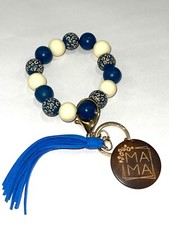 Acrylic beaded wristlet keychains for women