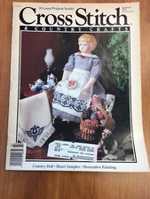 Cross Stitch Country Crafts Magazine Jan/Feb 1991 Sampler and Other Patterns
