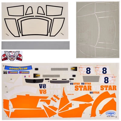 Feuille décorative 1:10 V8 Star Altfried Heger et VIP n°8 autocollant Carson ... - Photo 1/3
