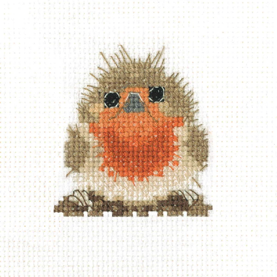 Heritage Kreuzstich Set Aida "Rufus Robin (A)", Zählmuster, SHRU1663-A, 5,5x6cm - Bild 1 von 1