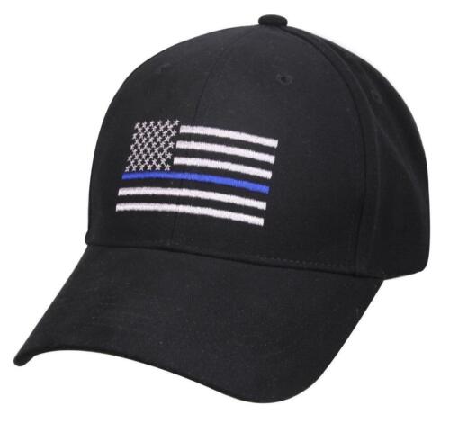 Police Law Enforcement United States of America Thin Blue Line Flag Hat cap - Picture 1 of 1