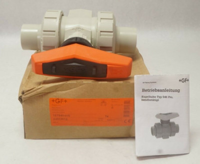 NEW George Fischer gf gf+ d40 DN32  Type 546 Pro 1-1/4'' Socket PVC Ball Valve