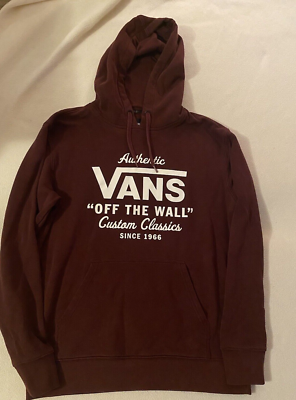 VANS Womens Small Maroon Red Off the Wall Pullover Hoodie Hooded