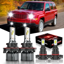 Para For Jeep Patriot 2011-2017 - Faros delanteros LED + Kit de luces antiniebla