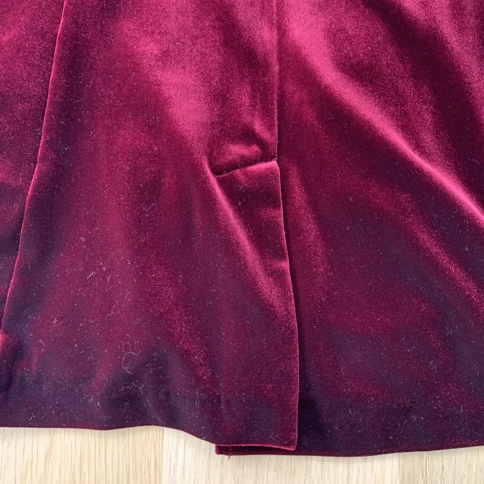 Tahari Velvet Blazer Jacket Ruby Burgundy Size Large Cocktail Holiday Party - Image 3 of 4