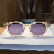 Retro Men purple sunglasses Johnny Depp glasses yellow glasses purple lens LARGE