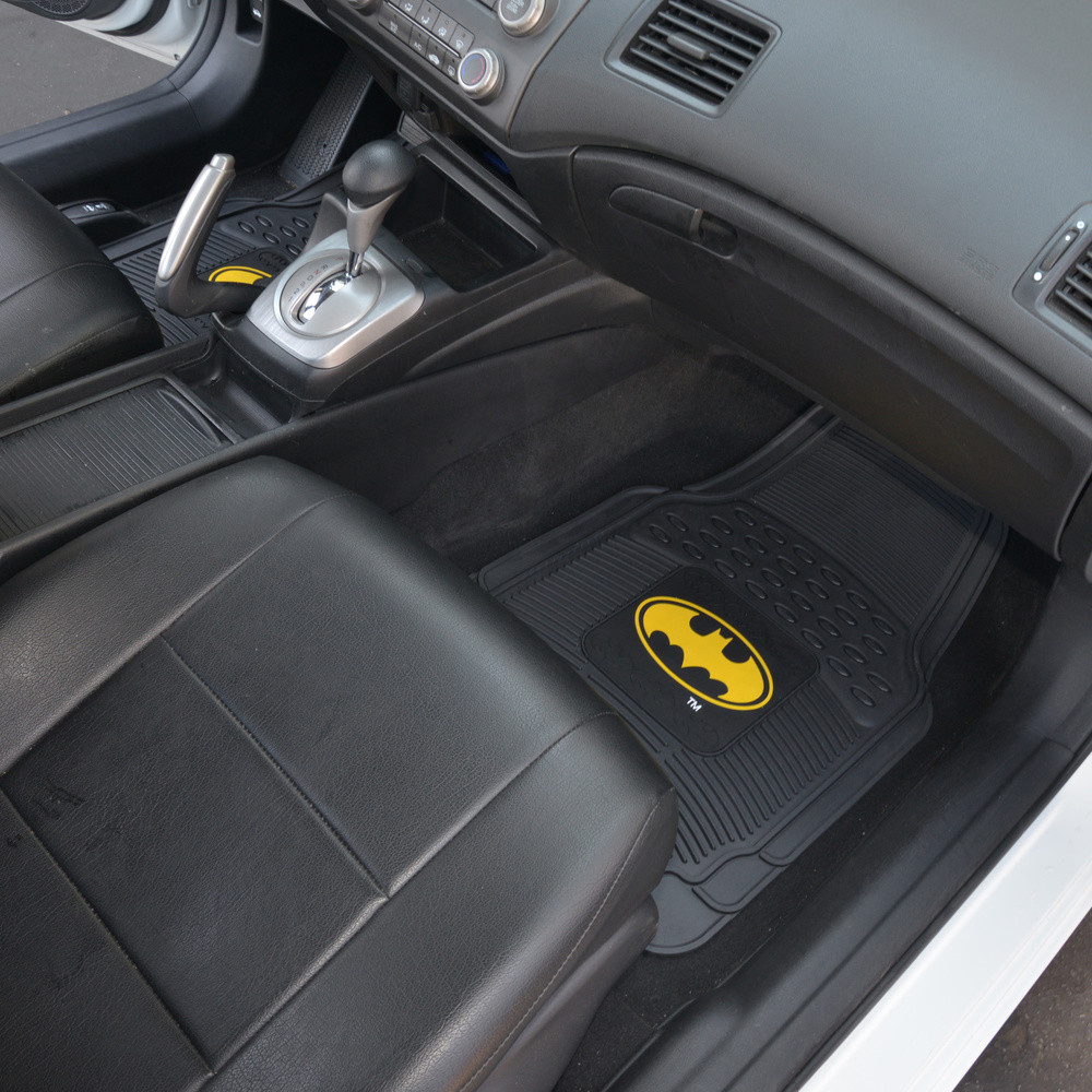 Batman Superhero Rubber Floor Mats & Rear Runner All Weather Waterproof