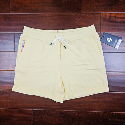 NWT FourLaps Banana Rush Shorts French Terry Athletic Fit Women's Large