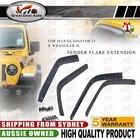 For Jeep Wrangler JL 2018+ Low Fender Front&Rear Flares Extensions Mudguard Set