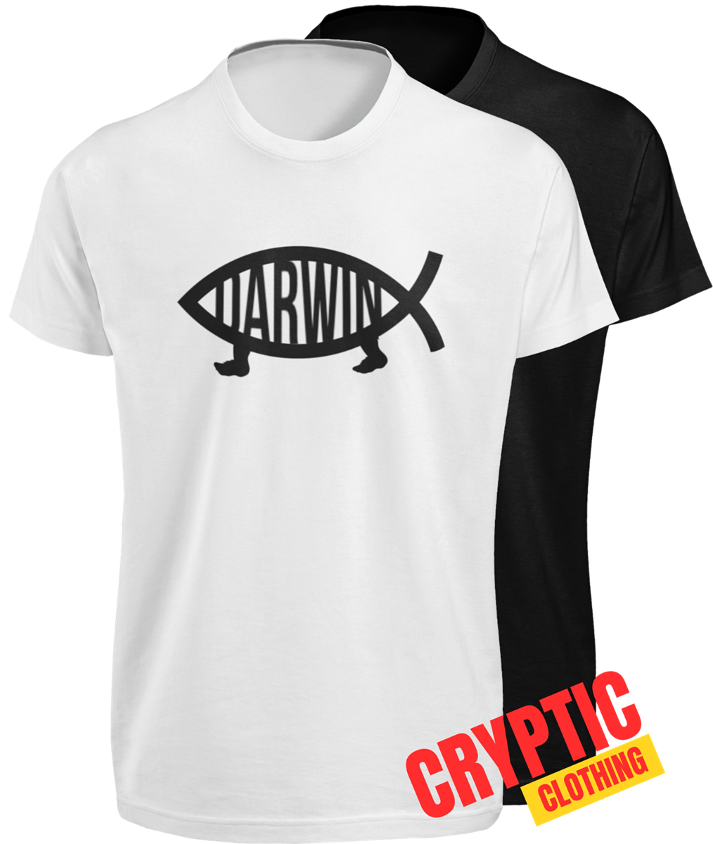 Atheist T-SHIRT Atheism Darwin Fish Funny Science Evolutionist