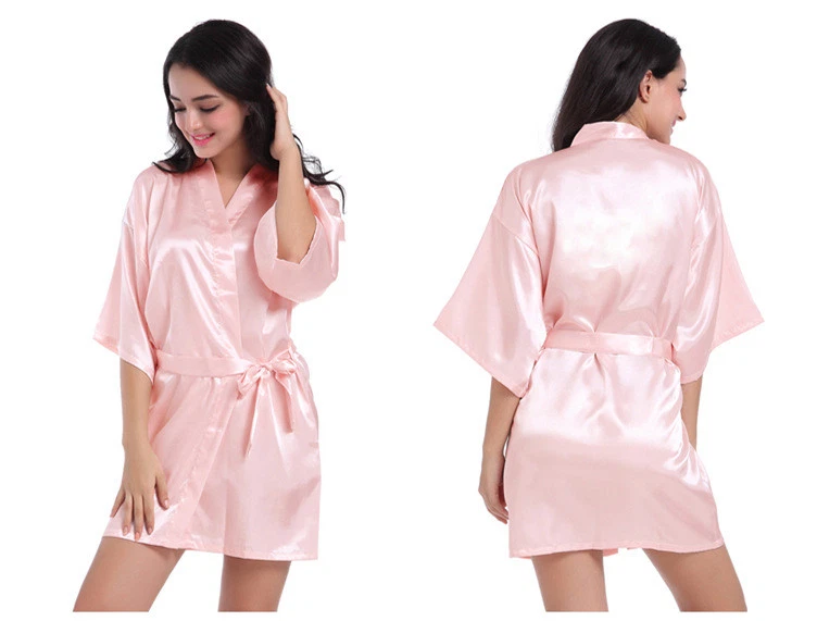 Bride Bridesmaid Robe Kimono Wedding Silk Satin Dressing Gown
