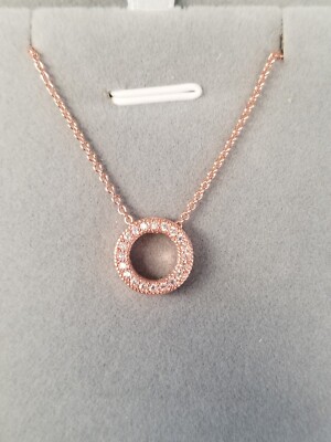 Authentic Pandora Logo Pavé Circle Collier Necklace - Main Image