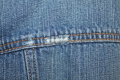 American Eagle Outfitters Jacket Cropped Distressed Denim Juniors Size S/P - Picture 8 of 15