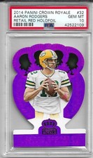 2014 CROWN ROYALE RETAIL RED HOLOFOIL #32 AARON RODGERS PSA 10 GEM MINT #d 13/25