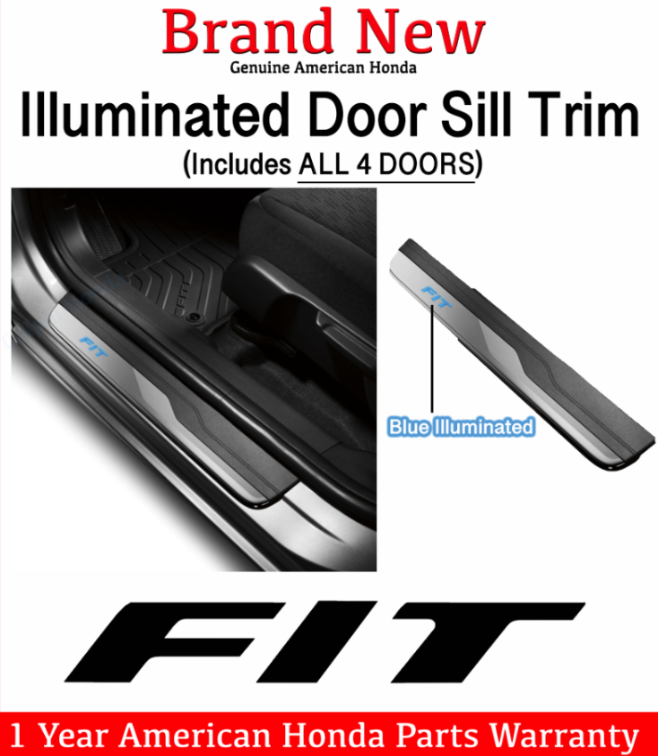  LED　エントランス・カバー　純正 ドアシルプレート　 X1 F48 Genuine OEM Honda Fit Illuminated Door Sill Trim 2015- 2020 (08E12