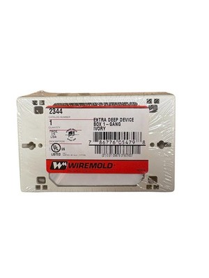 Wiremold 2344 Ivory 1-Gang Sure-Snap Extra Deep Device Box *Free Shipping*