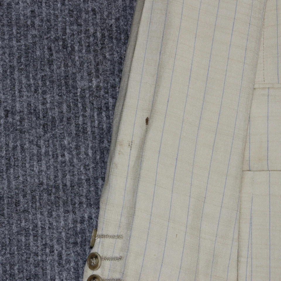 Blazer vintage Givenchy Gentleman Paris para hombre 42R azul crema rayas ACWA AÑOS 70 Foto 4 de 4