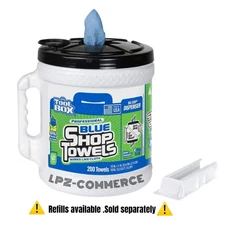 Blue Shop Towels Big Grip Dispenser Bucket 200-Ct.