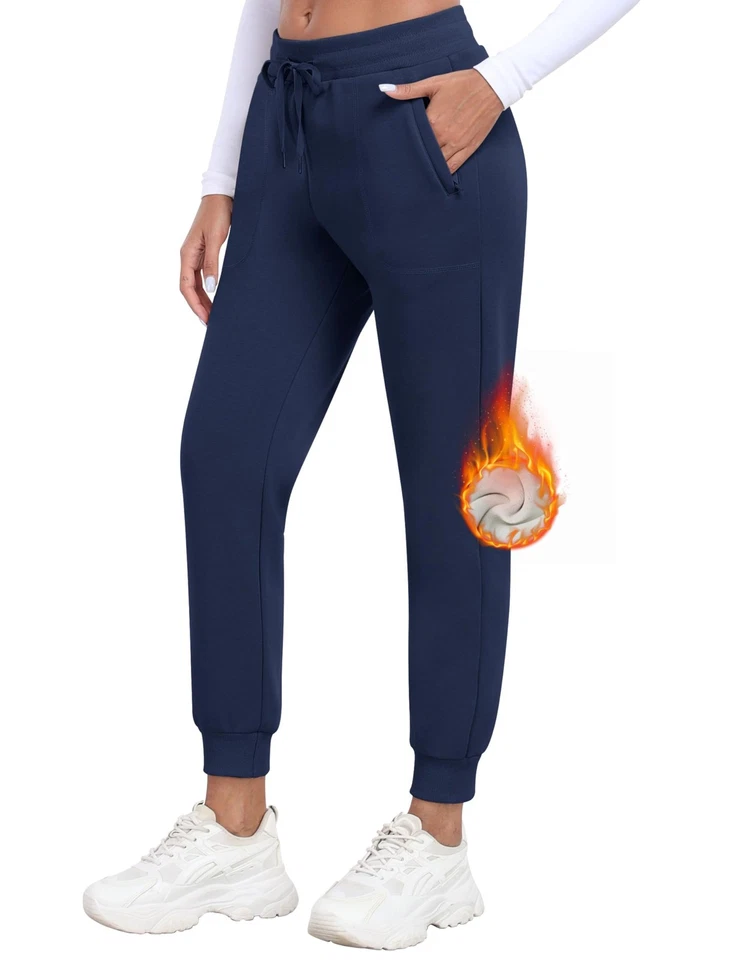 Sport Thermo Hose Sweatshirts Damen Cargo Leggins mit Taschen Hose Y... - Bild 3 von 4