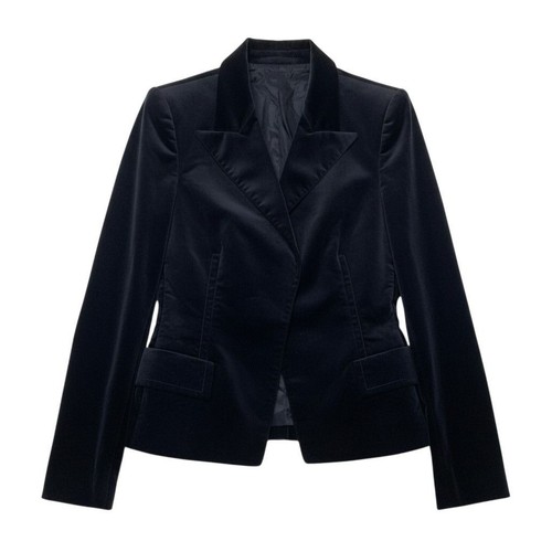 Gucci, GUCCI 2004 Tom Ford Era Tailored Jacket Velvet Black Size 42 Made In Italy