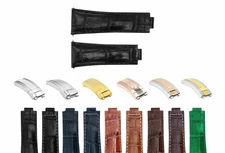 20MM LEATHER WATCH STRAP FOR ROLEX DAYTONA 16518 116520 116523 SHORT MEDIUM LONG