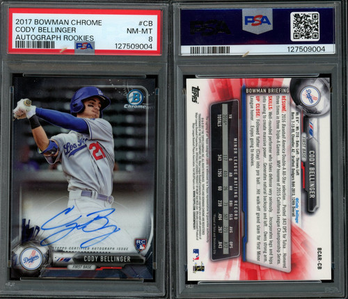 Cody Bellinger #BCAR-CB 2017 Bowman Chrome Autograph Rookies card