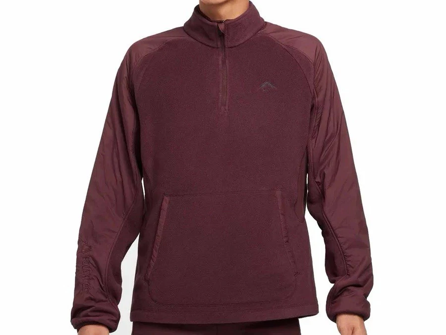$150 NEW Men's Nike Trail POLARTEC 1/4 Zip Fleece Running Top FV9962-652 Medium