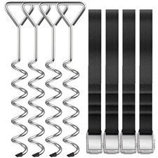 Trampoline Stakes Heavy Duty Anchors High Wind Stakes,15.84" Galvanized Steel...