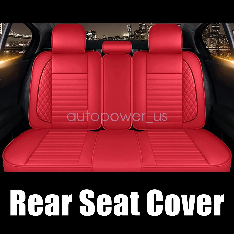 For 2008-2012 Honda Accord Car 5-Seat Covers PU Leather Protector Cushion Red Foto 4 de 4