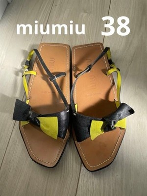 Miu Miu Sandals US 8 EU 38 Multicolor Leather Womens