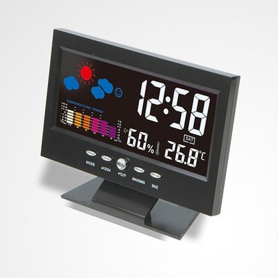 Hygrometer Wetteranzeige Wecker LED Bildschirm Thermometer Digital LED -Wecker