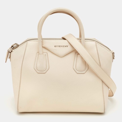 Givenchy Antigona Small White Leather Satchel