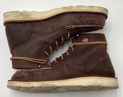Danner Bull Run Men's 6'' Steel Moc Safety Toe Boot Brown Size 15 D