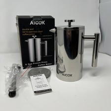 Aicok French Press Coffee Maker 8 Cup 34 Oz. New Unused Stainless Steel