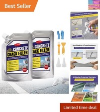 Concrete Crack Filler, High Elasticity Self-Leveling Caulking Sealant for Dri...
