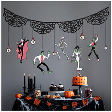 Halloween Garland Skeleton Garland Spooky Banner Spider Web Halloween Banner Got