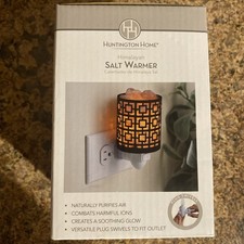 Huntington Home Himalayan Salt Warmer Night Light Lamp Aromatherapy Air Purifier