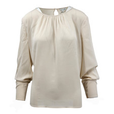 M&S JAEGER Silk Stretch Gathered Neck WomensTop RRP £125.00 UK Size 16