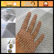 2PACK 12"x24" Stainless Steel Wire Mesh Screen, 5 Mesh, Rustproof & Heat Resista