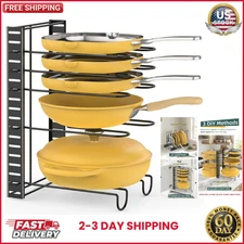 Pots and Pans Organizer for Cabinet Adjustable 5 Tier Organizer Rack USA