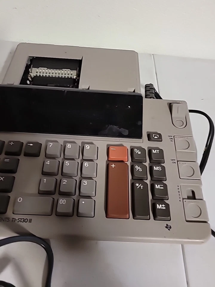 Texas Instruments TI-5130 2 Electric Calculator Adding Machine Vintage Good - Image 2 of 4