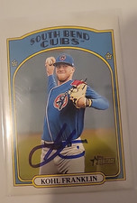 Kohl Franklin Signed 2021 Topps Heritage Minors Baseball Card Chicago Cubs #158