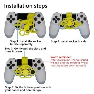 For PS4 Controller Racing Game Mini Steering Wheel Auxiliary  Simulator Gamepad