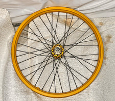 Vintage ACS Z-Rim Yellow BMX Rear Wheel 1982 Date Stamped Old SchooAUG 31 1982