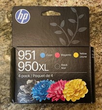 HP Genuine 950XL/951 Ink Cartridges 4-Pack Black Cyan Magenta Yellow EXP 2028