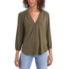 Two by Vince Camuto Ladies V-Neck Long Sleeve Blouse