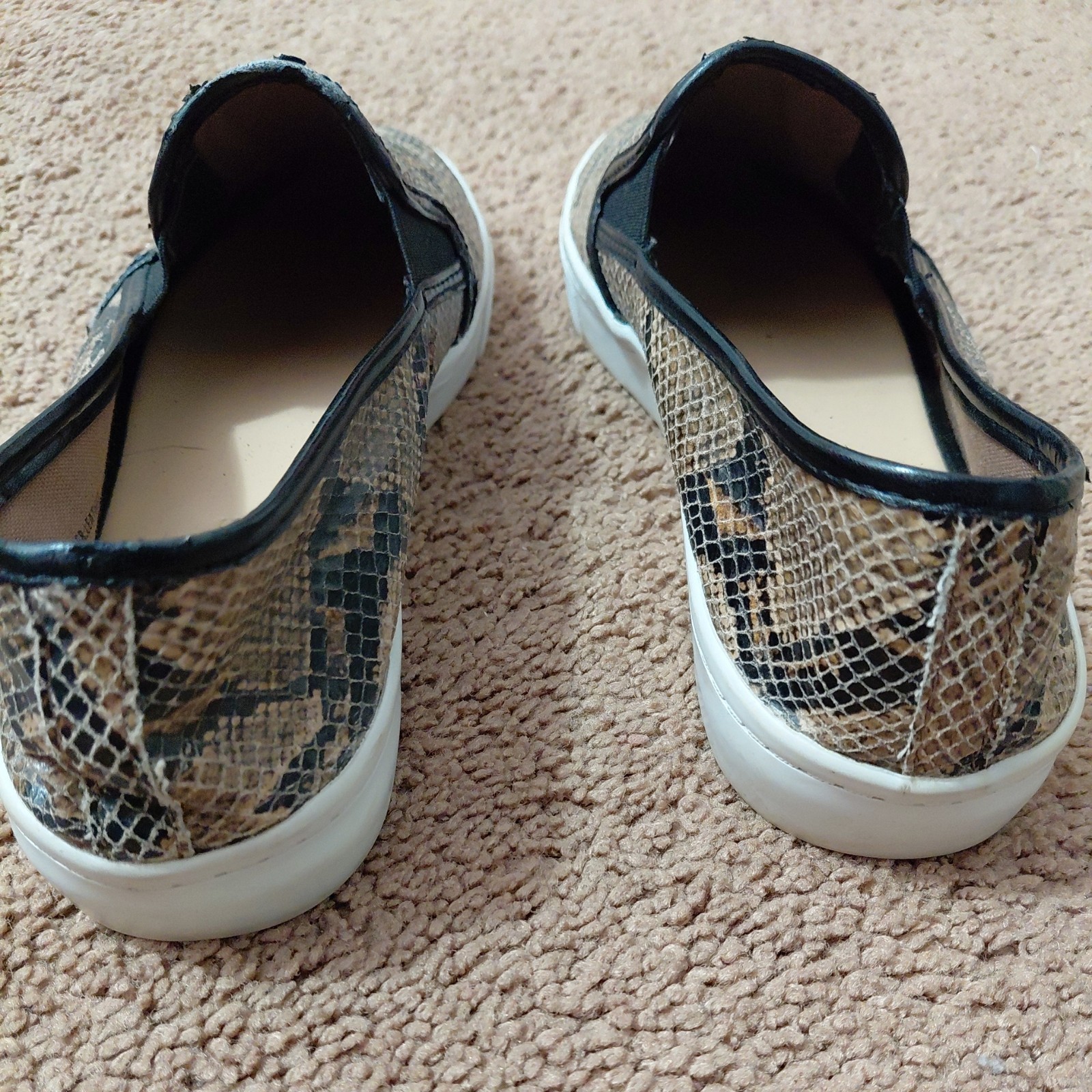 Banana Republic Snakeskin Python Print Leather Sl… - image 5